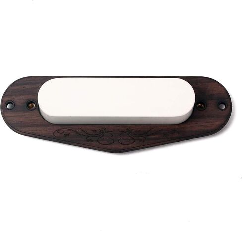 Alnicov 2 Pcs Rosewood Single Coil Pickup Surround Plate Mounting Ring for Guitar Parts in Saudi Arabia