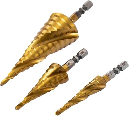 Step Drill Bit 3 Spiral Flutes 1Pcs(4-32mm Shank 2(M35)) in Saudi Arabia