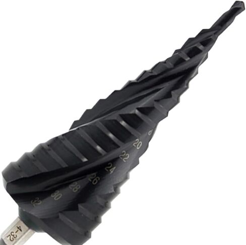 Step Drill Bit 3 Spiral Flutes 1Pcs(4-32mm Shank 2(M35)) in Saudi Arabia