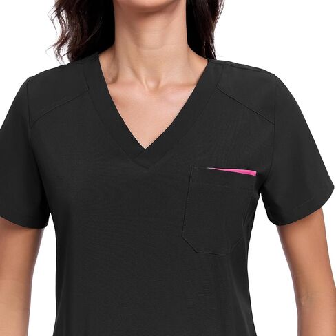 الدعك للنساء مجموعة -v -neck فرك أعلى الجيب والركض السراويل مع 11 جيوب in Saudi Arabia