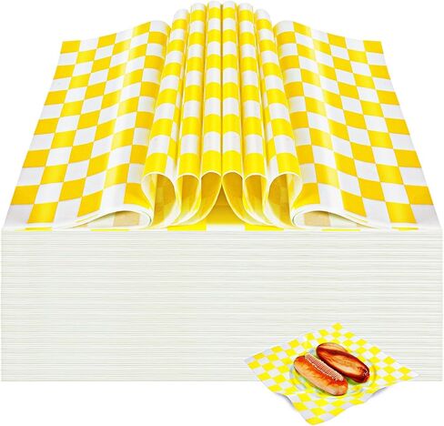 Colarr 1000 Pcs Waxed Paper Sheets Bulk 15 x 15 Inch Large Sandwich Wrapping Papers Checkered Deli Food Basket Liners for Burgers Bread Restaurant Barbecue Picnic(Red) in Kuwait