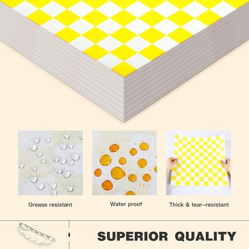 Colarr 1000 Pcs Waxed Paper Sheets Bulk 15 x 15 Inch Large Sandwich Wrapping Papers Checkered Deli Food Basket Liners for Burgers Bread Restaurant Barbecue Picnic(Red) in Kuwait