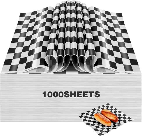 Colarr 1000 PCS مشمع أوراق الورق الجزء الأكبر 15 × 15 بوصة أوردويتش كبيرة التفاف أوراق لفحص لذيذة لذيذة سلة سلة لبرغر خبز الشواء نزهة الشواء (أحمر) in Saudi Arabia