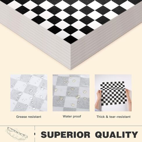 Colarr 1000 PCS مشمع أوراق الورق الجزء الأكبر 15 × 15 بوصة أوردويتش كبيرة التفاف أوراق لفحص لذيذة لذيذة سلة سلة لبرغر خبز الشواء نزهة الشواء (أحمر) in Saudi Arabia