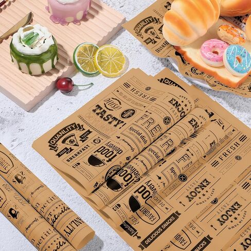 CHENGU 150 Pieces Newsprint Wax Paper Sheets Deli Wax Grease Proof Deli Wrap Waterproof Food Wrapping Paper Sheets Food Basket Liners for Home and Kitchen Baking(Yellow) in Saudi Arabia