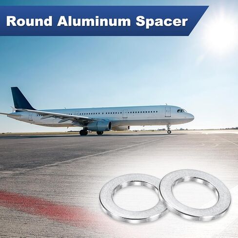 5-Pack M10 Aluminum Spacers 10.2mm ID x 16mm OD x 5mm L Metal Screw Standoff Bushing Plain Finish Round Spacer Aluminum for Screws Bolts in Saudi Arabia