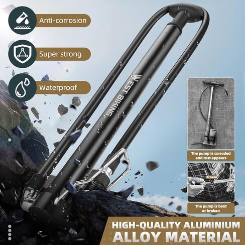 Mini Bike Pump Portable Bicycle Pump, Aluminum Alloy 160PSI Floor Bike Pump Fits Presta And Schrader Valves, Lightweight Air Bike Tyre Pump for Road Mountain Bike Balls in Kuwait