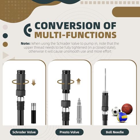 Mini Bike Pump Portable Bicycle Pump, Aluminum Alloy 160PSI Floor Bike Pump Fits Presta And Schrader Valves, Lightweight Air Bike Tyre Pump for Road Mountain Bike Balls in Kuwait
