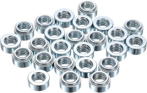 uxcell 200Pcs Self-Clinching Nuts, 1/4"-20x0.22 Zinc-Plated Carbon Steel Pressure Rivet Nut Hardware Fastener for Construction Industry in Saudi Arabia