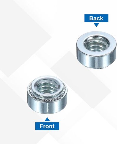 uxcell 200Pcs Self-Clinching Nuts, 1/4"-20x0.22 Zinc-Plated Carbon Steel Pressure Rivet Nut Hardware Fastener for Construction Industry in Saudi Arabia