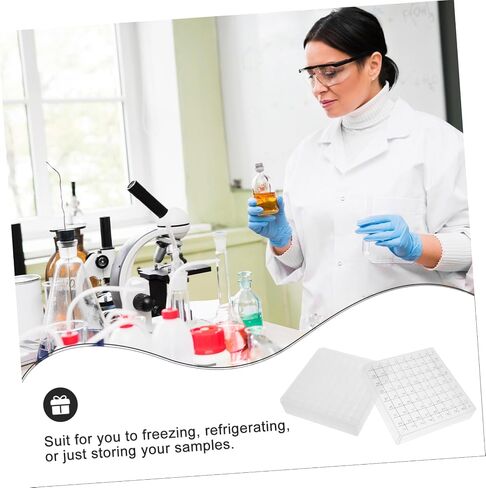 ABOOFAN 81grids Micro Tube Storage Box Cryotube Box Freezer Storage Containers Tube Rack Lab Tool in Saudi Arabia