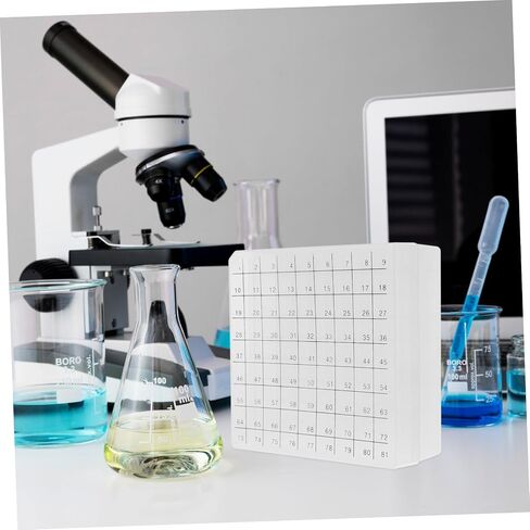 ABOOFAN 81grids Micro Tube Storage Box Cryotube Box Freezer Storage Containers Tube Rack Lab Tool in Saudi Arabia