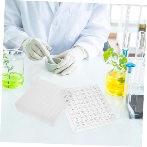 ABOOFAN 81grids Micro Tube Storage Box Cryotube Box Freezer Storage Containers Tube Rack Lab Tool in Saudi Arabia