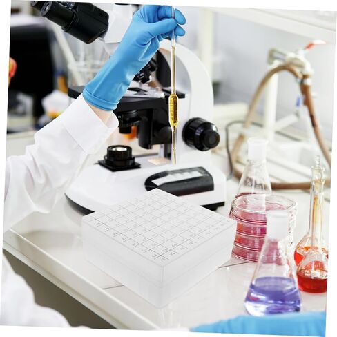 ABOOFAN 81grids Micro Tube Storage Box Cryotube Box Freezer Storage Containers Tube Rack Lab Tool in Saudi Arabia