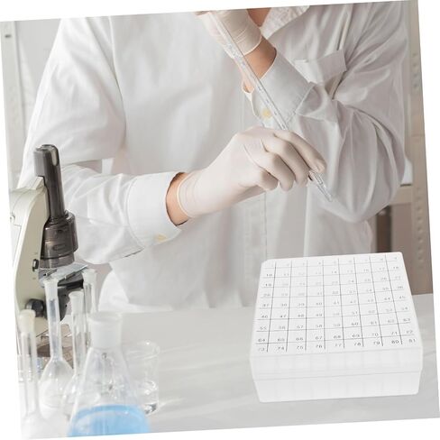 ABOOFAN 81grids Micro Tube Storage Box Cryotube Box Freezer Storage Containers Tube Rack Lab Tool in Saudi Arabia