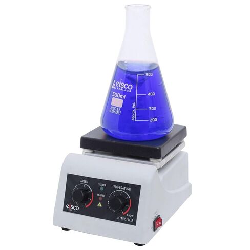 Eisco Endurance Hot Plate Stirrer - 250W Lab Heating & Magnetic Stirring, Up to 320°C, 100-2000 RPM, Teflon-Coated Plate, 2L Capacity in Saudi Arabia