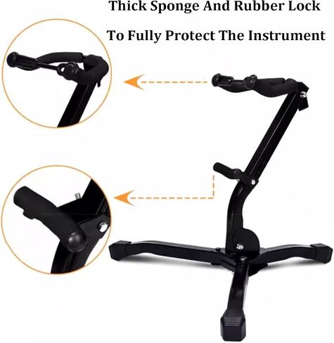 Saxophone Stand,Floor Standing Display Bracket,Portable Foldable Tripod for Alto/Tenor Saxophone,Easy to Assemble in Saudi Arabia