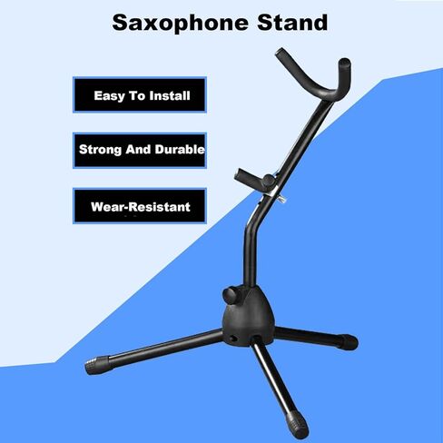 Saxophone Stand,Adjustable Height Floor Bracket,Foldable Display Instrument Shelf,for Alto/Tenor Saxophone,Easy to Disassemble in Saudi Arabia