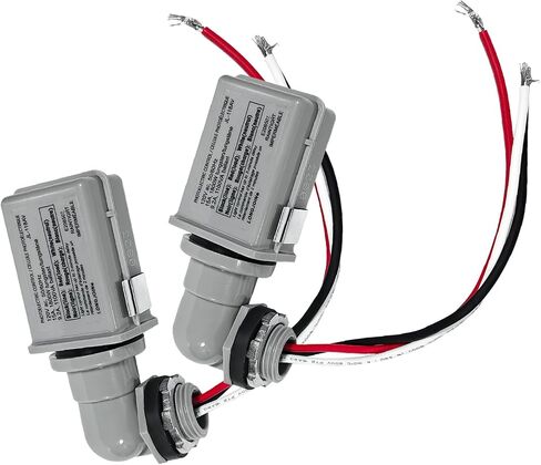 2pcs مفتاح استشعار كهروضوئي قابلة للضوء ، 120 فولت AC 50/60 هرتز 1000W مستشعرات ضوئية للأضواء في الهواء الطلق خلل الفناء ، الغسق المقاوم للماء إلى مفاتيح مستشعر الفجر/النهار ليلا in Saudi Arabia