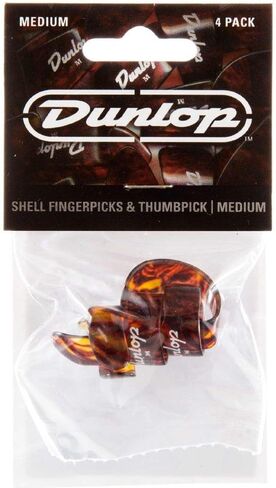 Jim Dunlop 9010TP Shell Plastic Fingerpicks, Medium, 4/Player's Pack in Saudi Arabia