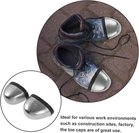 Amosfun 1Pair Safety Toe Caps for Work Shoes Protectors and Puncture Resistance for Construction Use Comfortable Toe Inserts for Adults in Saudi Arabia