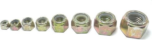 3/4"-10 Grade 8 Hex Nylon Insert Lock Nut, Yellow Zinc, 5 Pack in Saudi Arabia