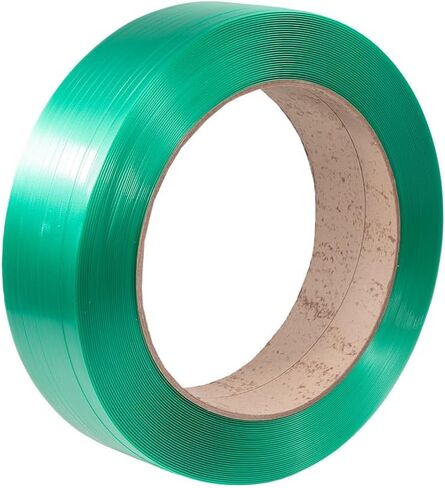 Mytee Products 5800'x 1/2"x 0.025" Hand Grade Polyester (PET) Packaging Strapping Roll - Green 16"x6" Core Size AAR Approved - 780 lbs Break Strength - UV, Water & Rust Resistant Roll in Saudi Arabia