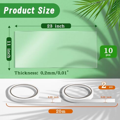 10Pcs Sandblast Cabinet Lens Cover 23x11'' Abrasive Window Blasting Cabinet Inner Lens Protector Clear Visibility Sand Blast Film High Definition Ideal for Media Blaster, Sand Blaster, Blast Cabinet in Kuwait