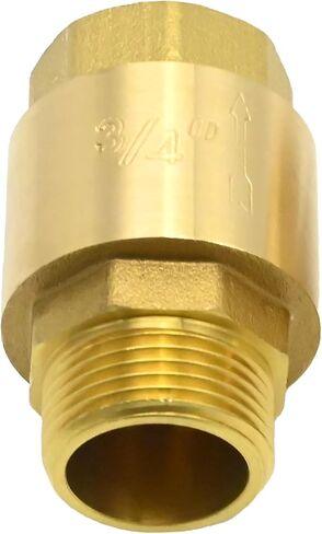 MDEOOSKY 2 PCS صمام فحص النحاس ، 3/4 "ذكر 3/4" خيط أنثى واحدة الاتجاه صمامات التدفق الخلفي ، صمام فحص الزنبرك في السطر لزيت الماء غير القابل للاشتعال in Saudi Arabia
