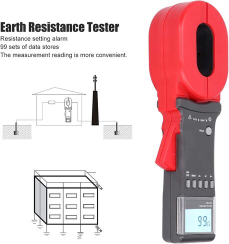 Fydun ETCR2000 Clamp Ground Earth Tester Digital Meter for Power and Industrial Use in Saudi Arabia