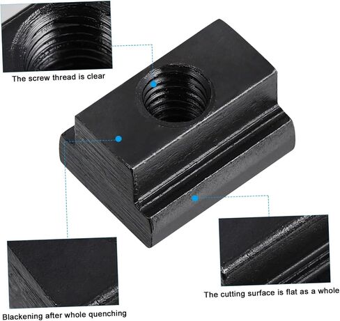 Amosfun 10-Pack T-Slot Nut Block M8 Steel Sliding Nuts for Pick-Up Trucks Carbon Steel T-Nuts for Extrusion Applications in Saudi Arabia