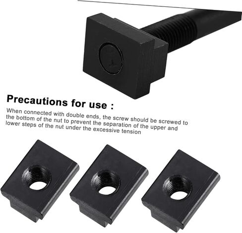 Amosfun 10-Pack T-Slot Nut Block M8 Steel Sliding Nuts for Pick-Up Trucks Carbon Steel T-Nuts for Extrusion Applications in Saudi Arabia