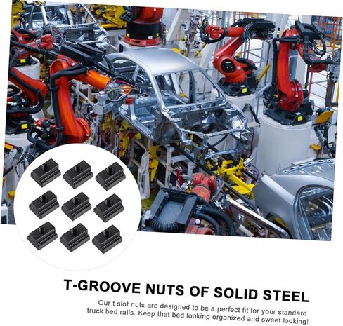 Amosfun 10-Pack T-Slot Nut Block M8 Steel Sliding Nuts for Pick-Up Trucks Carbon Steel T-Nuts for Extrusion Applications in Saudi Arabia