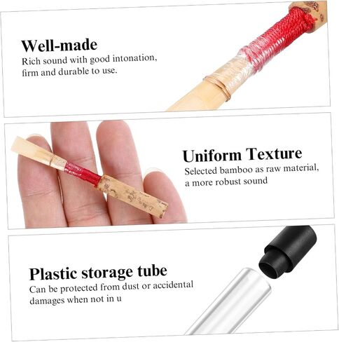 TOYANDONA 2pcs Durable Oboe Reeds Flexible Material Rich Tone Sound for Students Intermediate Players Compact for Easy Carrying in Saudi Arabia