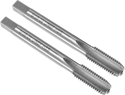 uxcell 2pcs Hand Bottom Tap 5/16-24 UNF 2B Thread Bottoming Style Threading Taps High Speed Steel HSS6542 Straight Flutes Screw Tapping Tool in Saudi Arabia