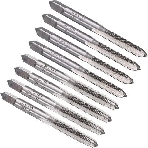 uxcell 4 Set Metric Hand Taps, M4 x 0.7 H2 Thread Taper + Bottom Tap, 9CrSi Alloy Tool Steel Screw Threading Milling Tapping Tool Kit in Saudi Arabia