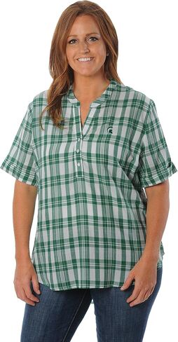 NCAA Women's Short Sleeve Plaid Top in Kuwait