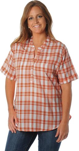 NCAA Women's Short Sleeve Plaid Top in Kuwait