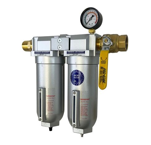 1" NPT Industrial (4-Stage) Moisture Removing Particulate Filter and Oil Removing Coalescing Filter and Desiccant Air Dryer and Air Pressure Regulator in Kuwait