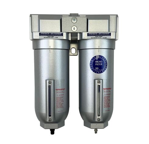 1" NPT Industrial (4-Stage) Moisture Removing Particulate Filter and Oil Removing Coalescing Filter and Desiccant Air Dryer and Air Pressure Regulator in Kuwait