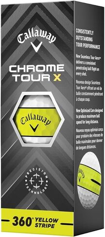 Callaway Chrome Tour x 360 stripe golf balls in Saudi Arabia