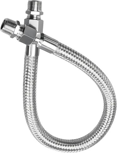خراطيم ضاغط الصف الصناعي من الفولاذ المقاوم للصدأ （مع أشرطة ختم الخيط) 1/2 "npt male x 20" ، 750 ° f ， 450 psi ، كلا الجانبين يدوران بحرية in Saudi Arabia