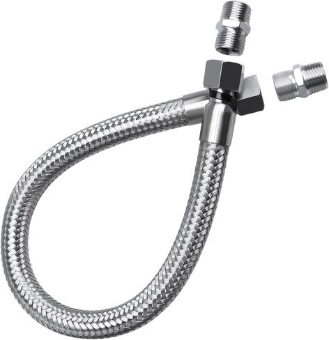 خراطيم ضاغط الصف الصناعي من الفولاذ المقاوم للصدأ （مع أشرطة ختم الخيط) 1/2 "npt male x 20" ، 750 ° f ， 450 psi ، كلا الجانبين يدوران بحرية in Saudi Arabia