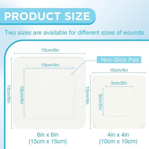 OK TAPE Bordered Gauze Island Dressing 4"x4",25 Count Wrapped Gauze Pads,Non-Woven Sterile Wound Dressing with Highly Absorbent Pad,Soft and Breathable Bandages for Wounds, First Aid in Saudi Arabia