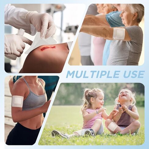 OK TAPE Bordered Gauze Island Dressing 4"x4",25 Count Wrapped Gauze Pads,Non-Woven Sterile Wound Dressing with Highly Absorbent Pad,Soft and Breathable Bandages for Wounds, First Aid in Saudi Arabia