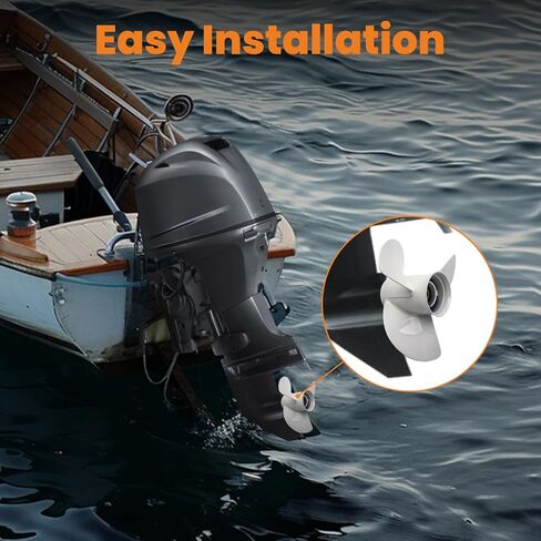 MaxPeedingRods 13 1/4x17 المروحة الخارجية لـ Yamaha Prop T50HP T60HP 70HP 75HP 80HP 115HP 130HP 6E5-45945-01-00 15 Spline 3 Blades RH ، 6E54594501EL Aluminum in Kuwait