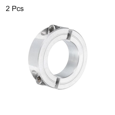 uxcell 2Pcs Double Split Clamp-On Shaft Collar for 1-1/8" Shaft, Two-Piece Clamping Collar 1-7/8" OD, 1/2" Thickness, Aluminum Alloy Set Screw Split Collar Clamp in Saudi Arabia
