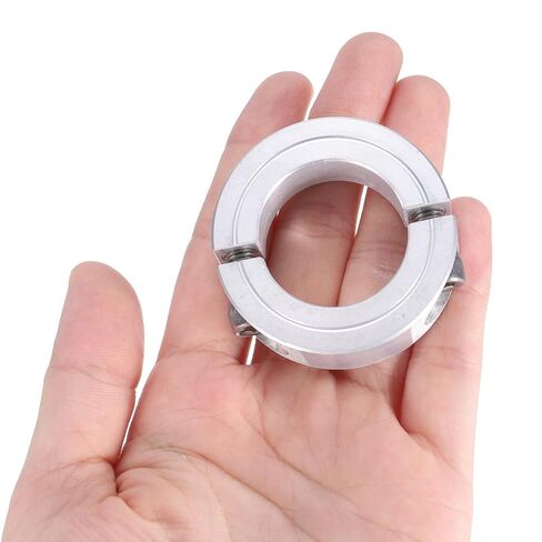 uxcell 2Pcs Double Split Clamp-On Shaft Collar for 1-1/8" Shaft, Two-Piece Clamping Collar 1-7/8" OD, 1/2" Thickness, Aluminum Alloy Set Screw Split Collar Clamp in Saudi Arabia