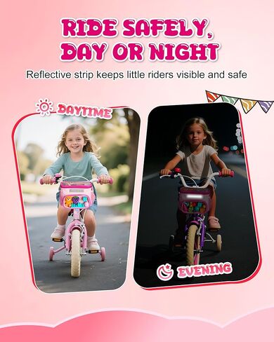 Kids Bike Basket Front – Bicycle Handlebar Bag for Tricycle, Balance Bike, or Scooter – with Detachable Shoulder Strap – Gift for Girls – Bike Accessories & Water Bottle Holder, Pink in Kuwait