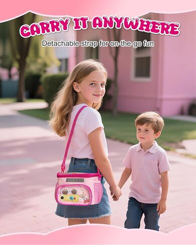 Kids Bike Basket Front – Bicycle Handlebar Bag for Tricycle, Balance Bike, or Scooter – with Detachable Shoulder Strap – Gift for Girls – Bike Accessories & Water Bottle Holder, Pink in Kuwait